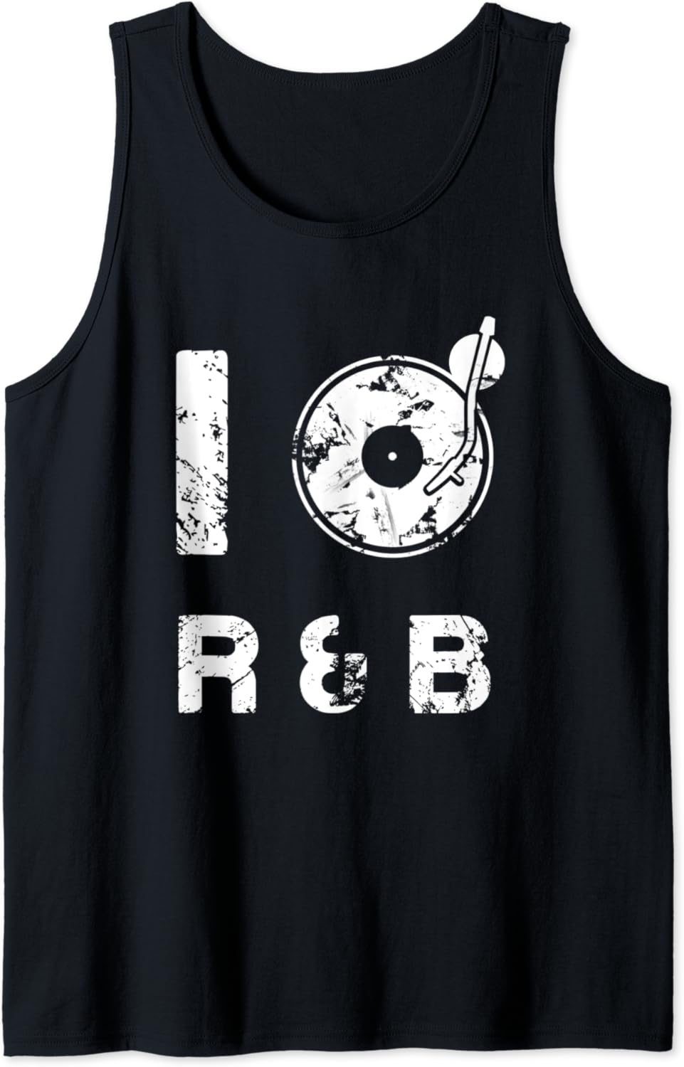 I LOVE R&B music Gift R&B lovers gift idea design Tank Top Clothing, Shoes & Jewelry